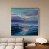Abstract 1247 Canvas Art 16" x 16" / 40 x 40 cm / Black