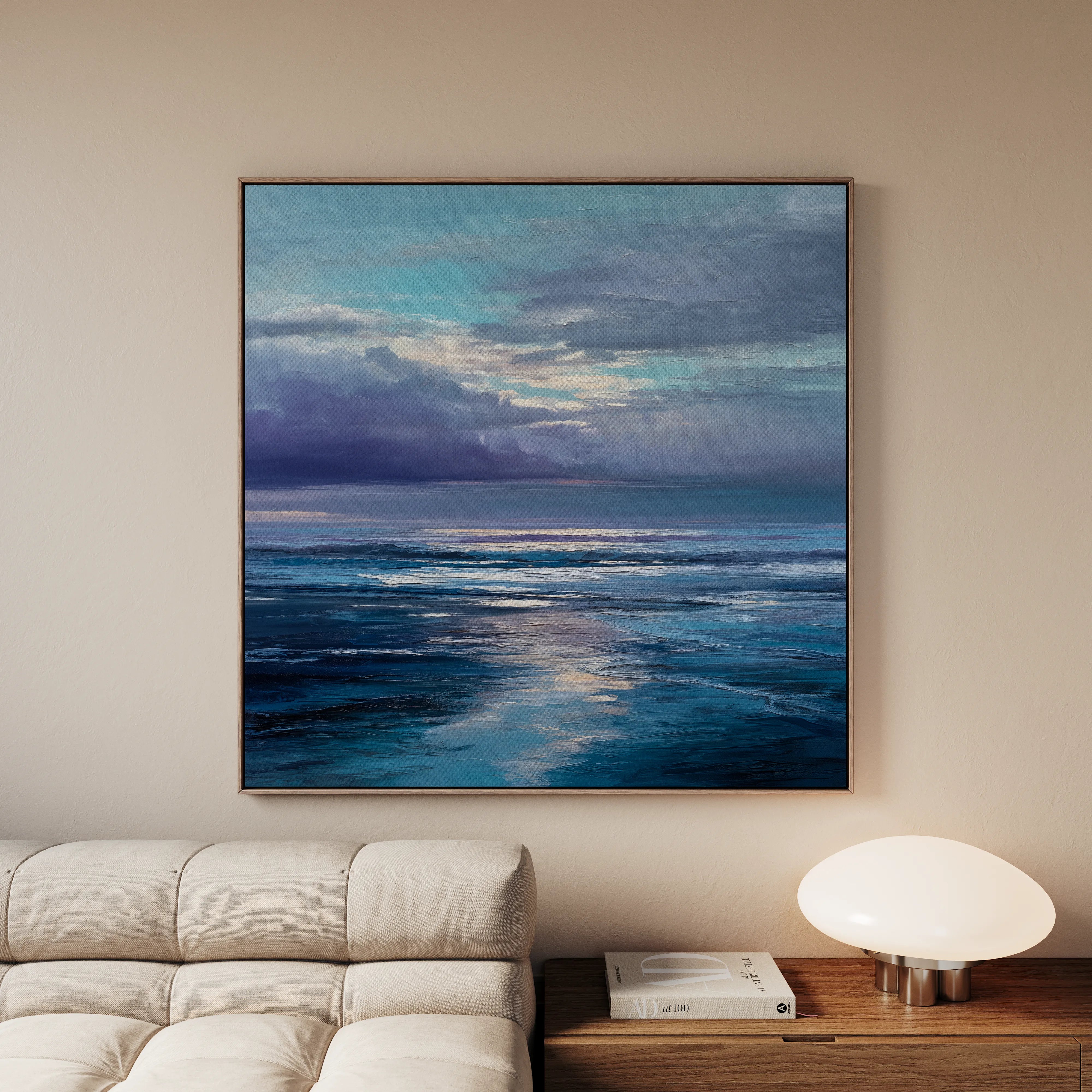Abstract 1247 Canvas Art 16" x 16" / 40 x 40 cm / Black
