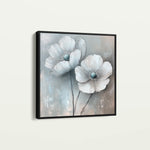 Floral 1247 Canvas Art 16" x 16" / 40 x 40 cm / Black