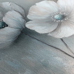 Floral 1247 Canvas Art 16" x 16" / 40 x 40 cm / Black