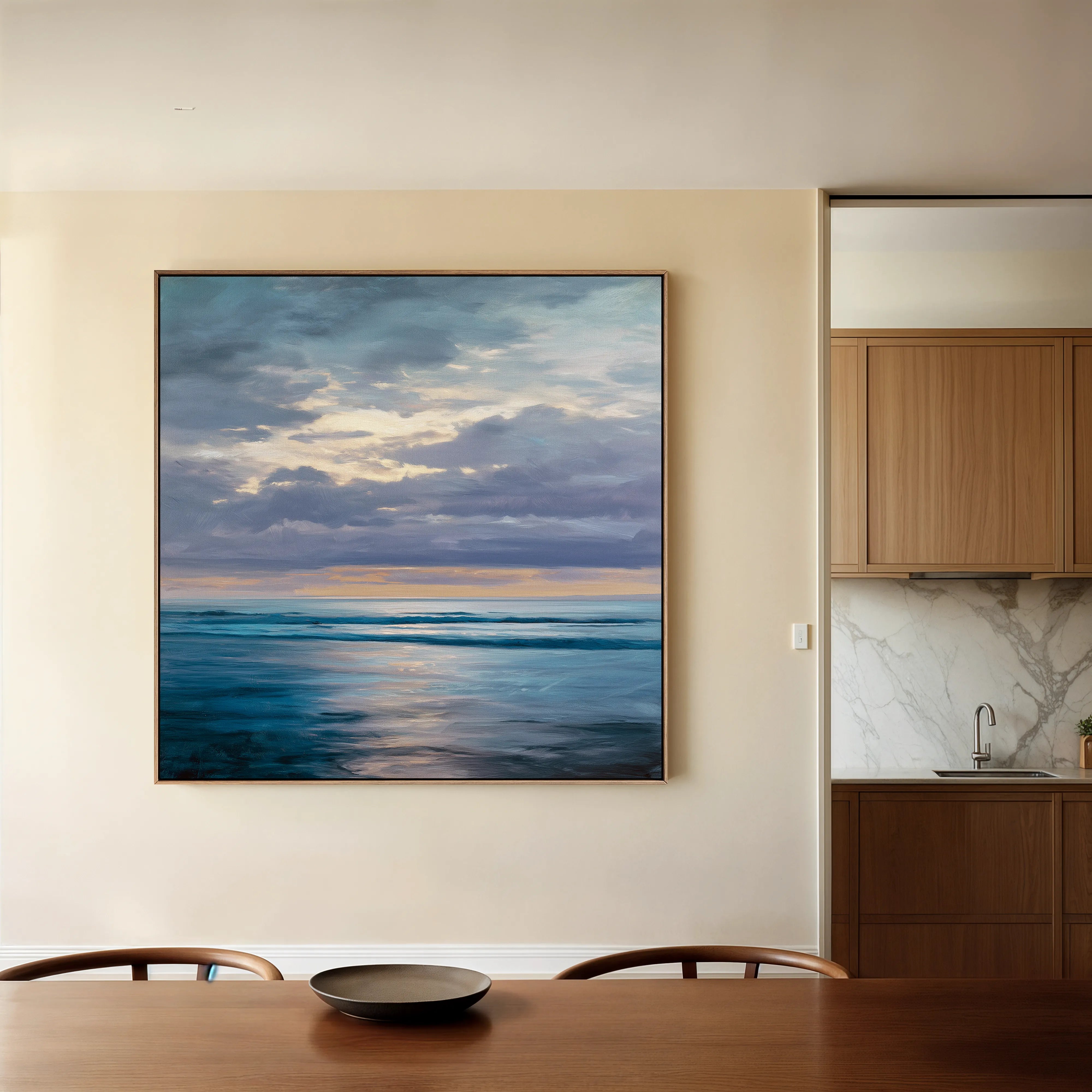 Abstract 1248 Canvas Art 16" x 16" / 40 x 40 cm / Black