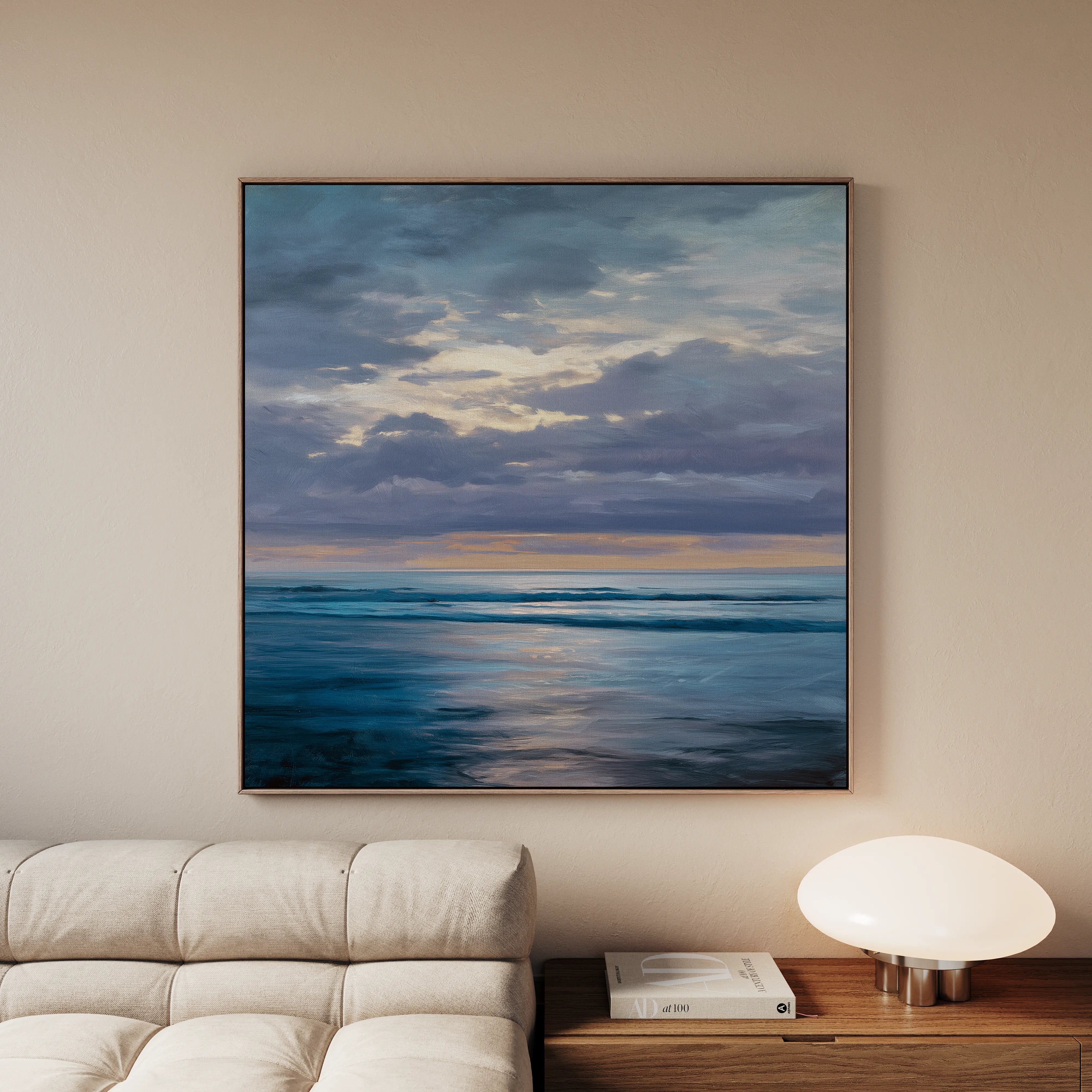 Abstract 1248 Canvas Art 16" x 16" / 40 x 40 cm / Black