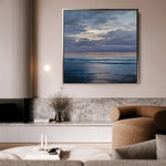 Abstract 1248 Canvas Art 16" x 16" / 40 x 40 cm / Black