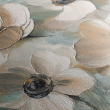 Floral 1248 Canvas Art 16" x 16" / 40 x 40 cm / Black