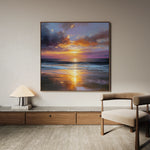 Abstract 1249 Canvas Art 16" x 16" / 40 x 40 cm / Black