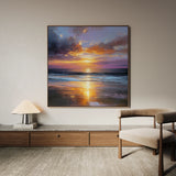 Abstract 1249 Canvas Art 16" x 16" / 40 x 40 cm / Black