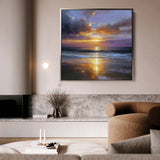 Abstract 1249 Canvas Art 16" x 16" / 40 x 40 cm / Black