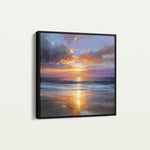 Abstract 1249 Canvas Art 16" x 16" / 40 x 40 cm / Black