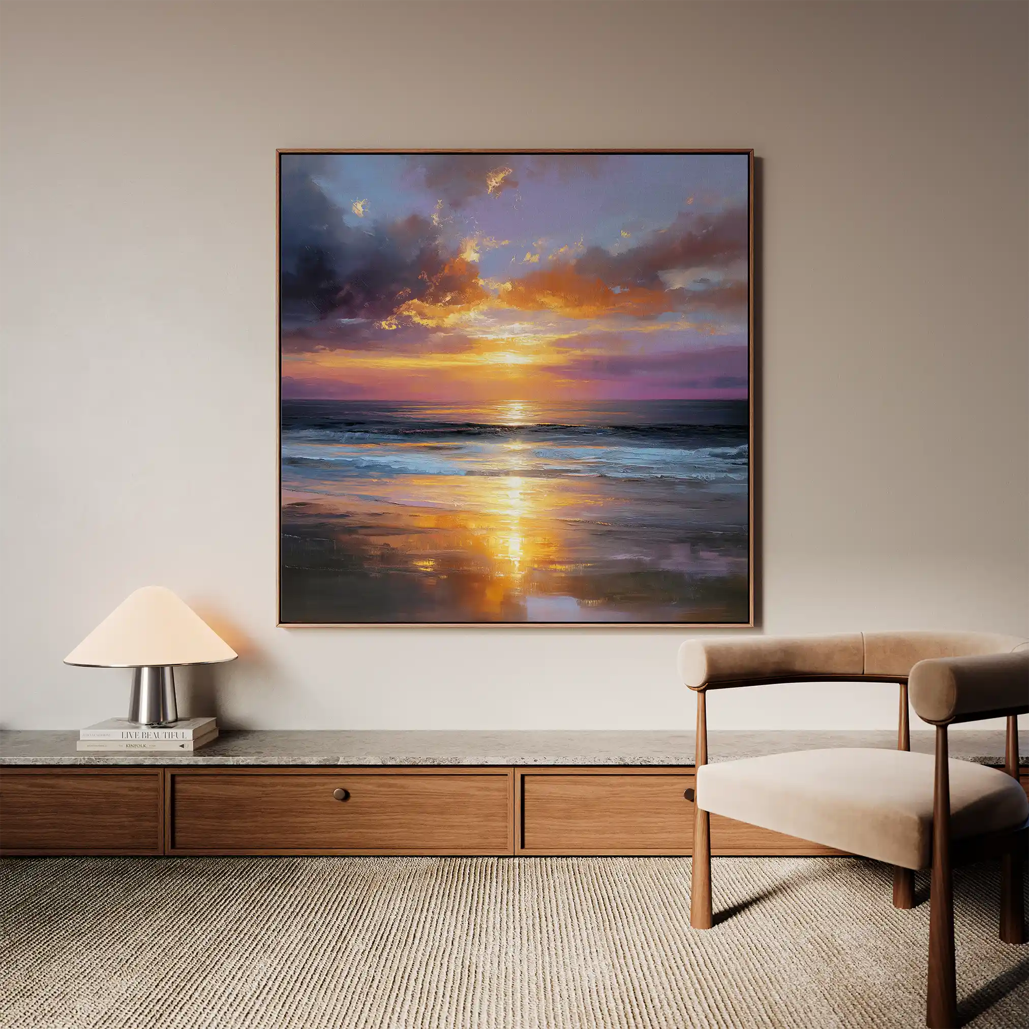 Abstract 1249 Canvas Art 60 x 60 cm / Black