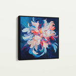 Floral 1249 Canvas Art 16" x 16" / 40 x 40 cm / Black