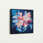 Floral 1249 Canvas Art 60 x 60 cm / Black