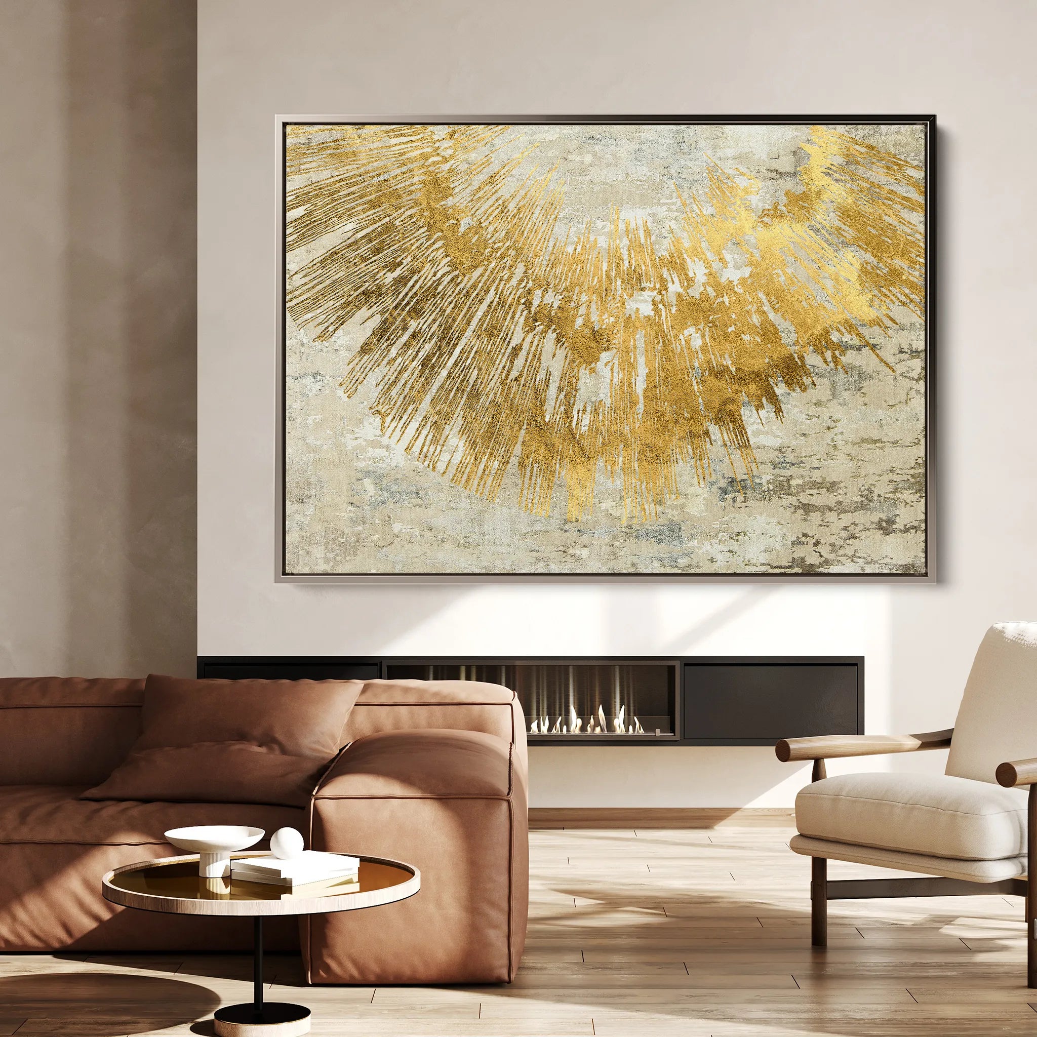 Abstract 125 Canvas Art 18" x 24" / 45 x 60 cm / Black