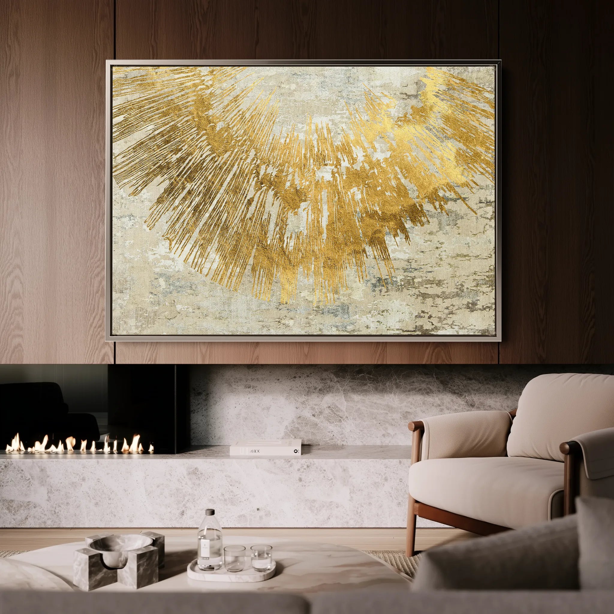 Abstract 125 Canvas Art 18" x 24" / 45 x 60 cm / Black