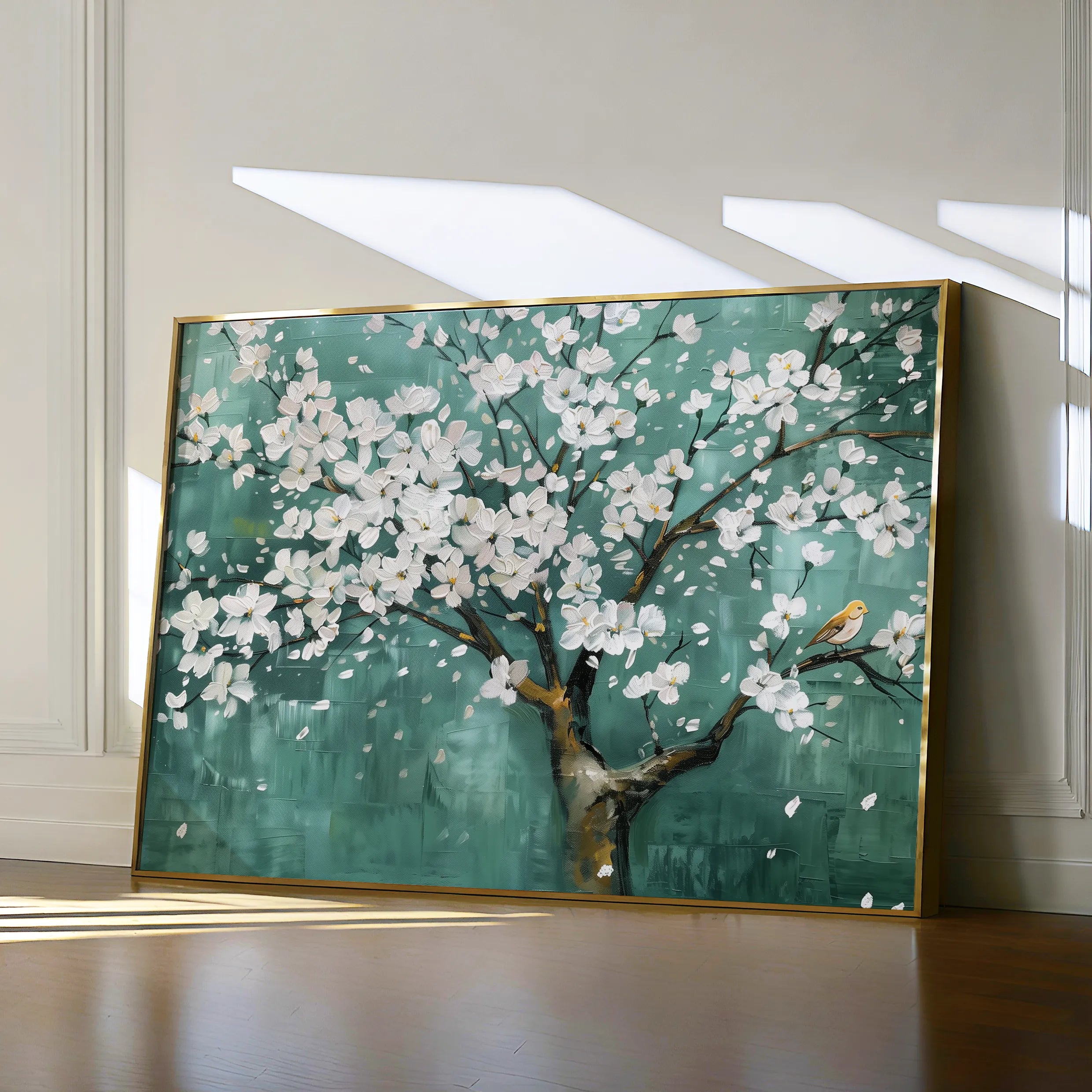 Floral 125 Canvas Art 18" x 24" / 45 x 60 cm / Black