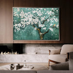 Floral 125 Canvas Art 18" x 24" / 45 x 60 cm / Black