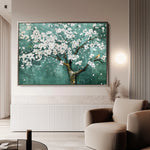 Floral 125 Canvas Art 18" x 24" / 45 x 60 cm / Black