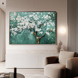 Floral 125 Canvas Art 18" x 24" / 45 x 60 cm / Black