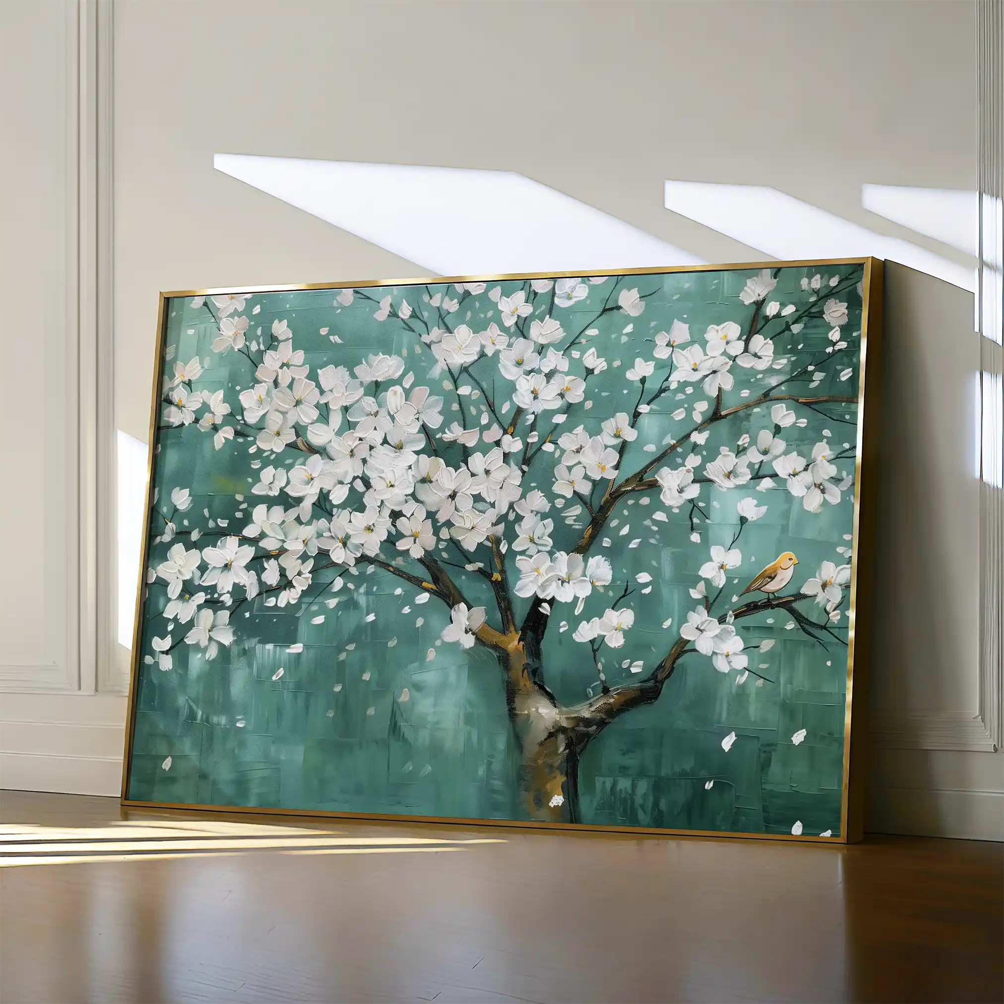 Floral 125 Canvas Art 60 x 40 cm / Black