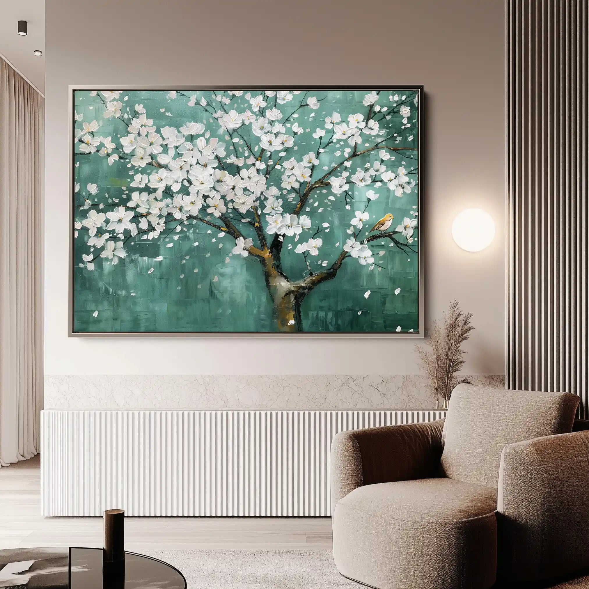 Floral 125 Canvas Art 60 x 40 cm / Black