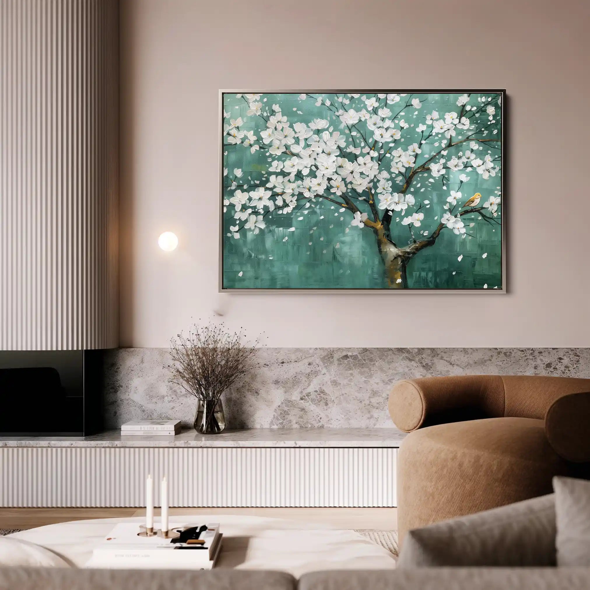 Floral 125 Canvas Art 60 x 40 cm / Black