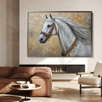 Horses 125 Canvas Art 18" x 24" / 45 x 60 cm / Black