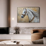Horses 125 Canvas Art 18" x 24" / 45 x 60 cm / Black