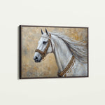 Horses 125 Canvas Art 18" x 24" / 45 x 60 cm / Black