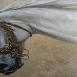 Horses 125 Canvas Art 18" x 24" / 45 x 60 cm / Black