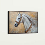 Horses 125 Canvas Art 60 x 40 cm / Black