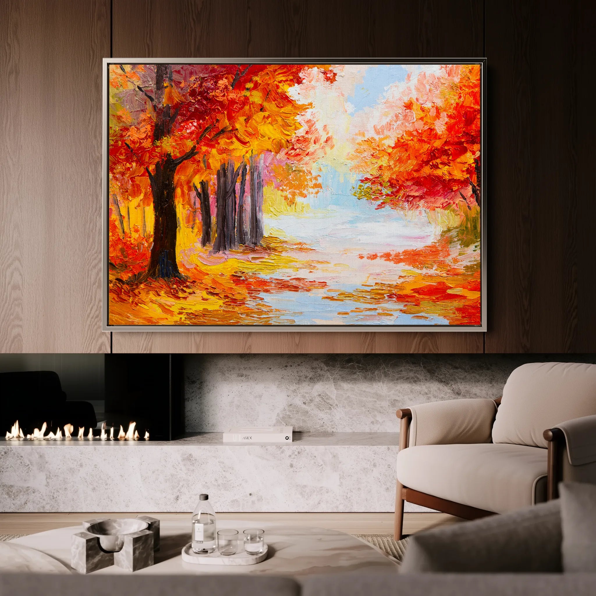 Landscape 125 Canvas Art 18" x 24" / 45 x 60 cm / Black