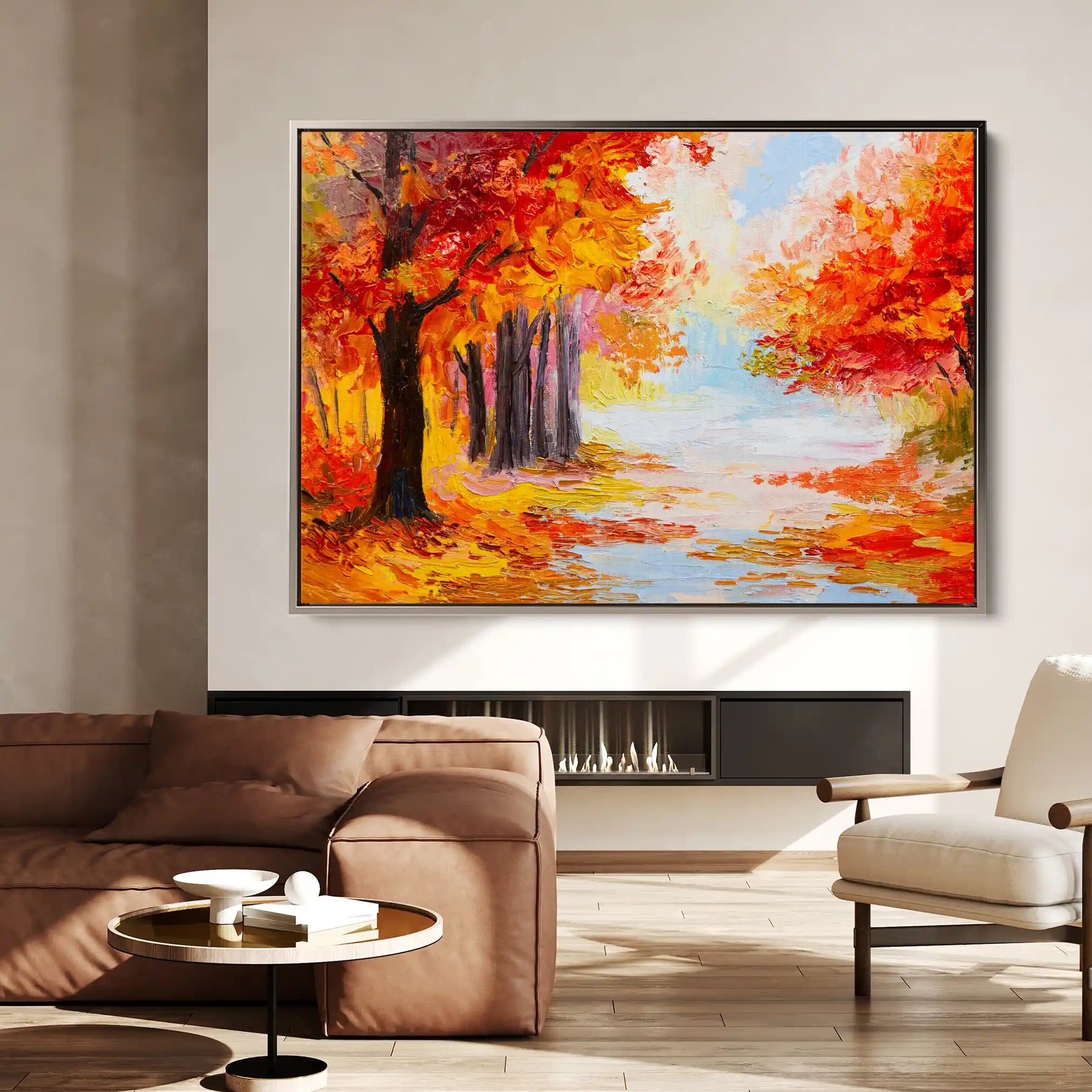 Landscape 125 Canvas Art 60 x 40 cm / Black