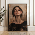 Portrait 125 Canvas Art 18" x 24" / 45 x 60 cm / Black