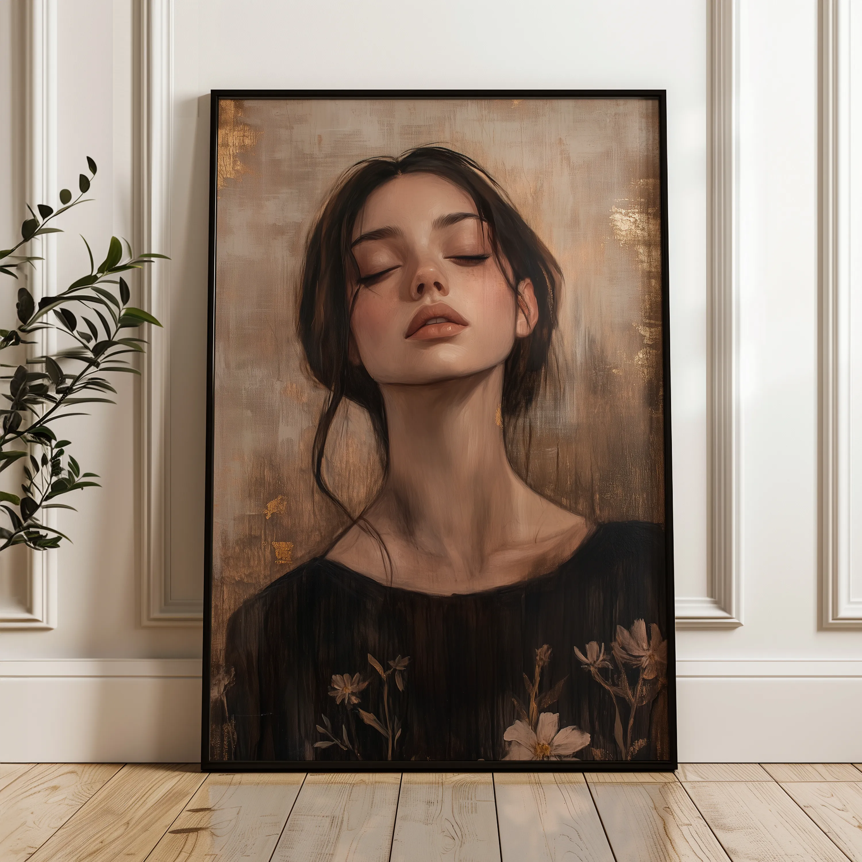 Portrait 125 Canvas Art 18" x 24" / 45 x 60 cm / Black