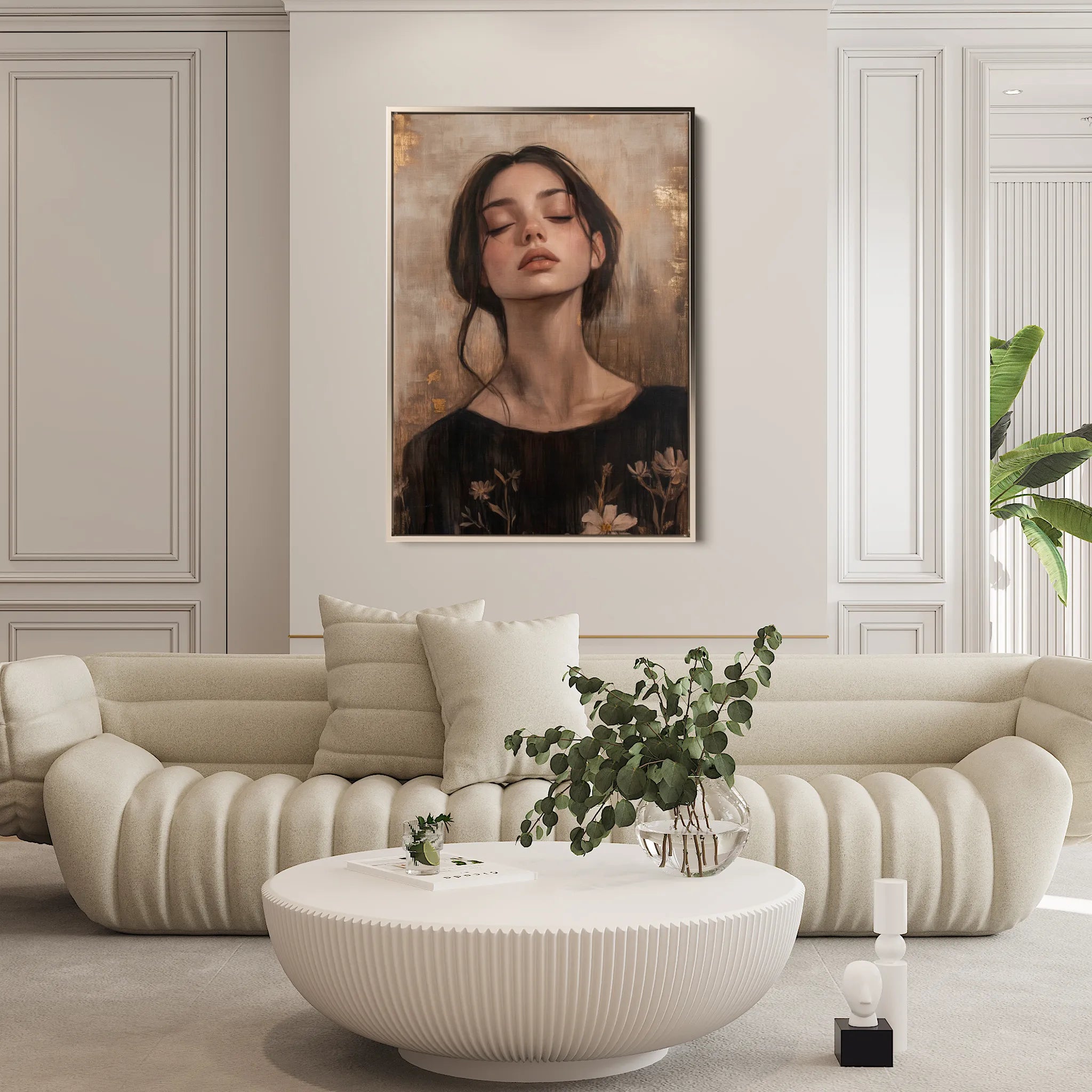 Portrait 125 Canvas Art 18" x 24" / 45 x 60 cm / Black