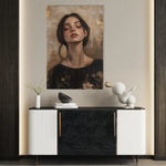 Portrait 125 Canvas Art 18" x 24" / 45 x 60 cm / Black