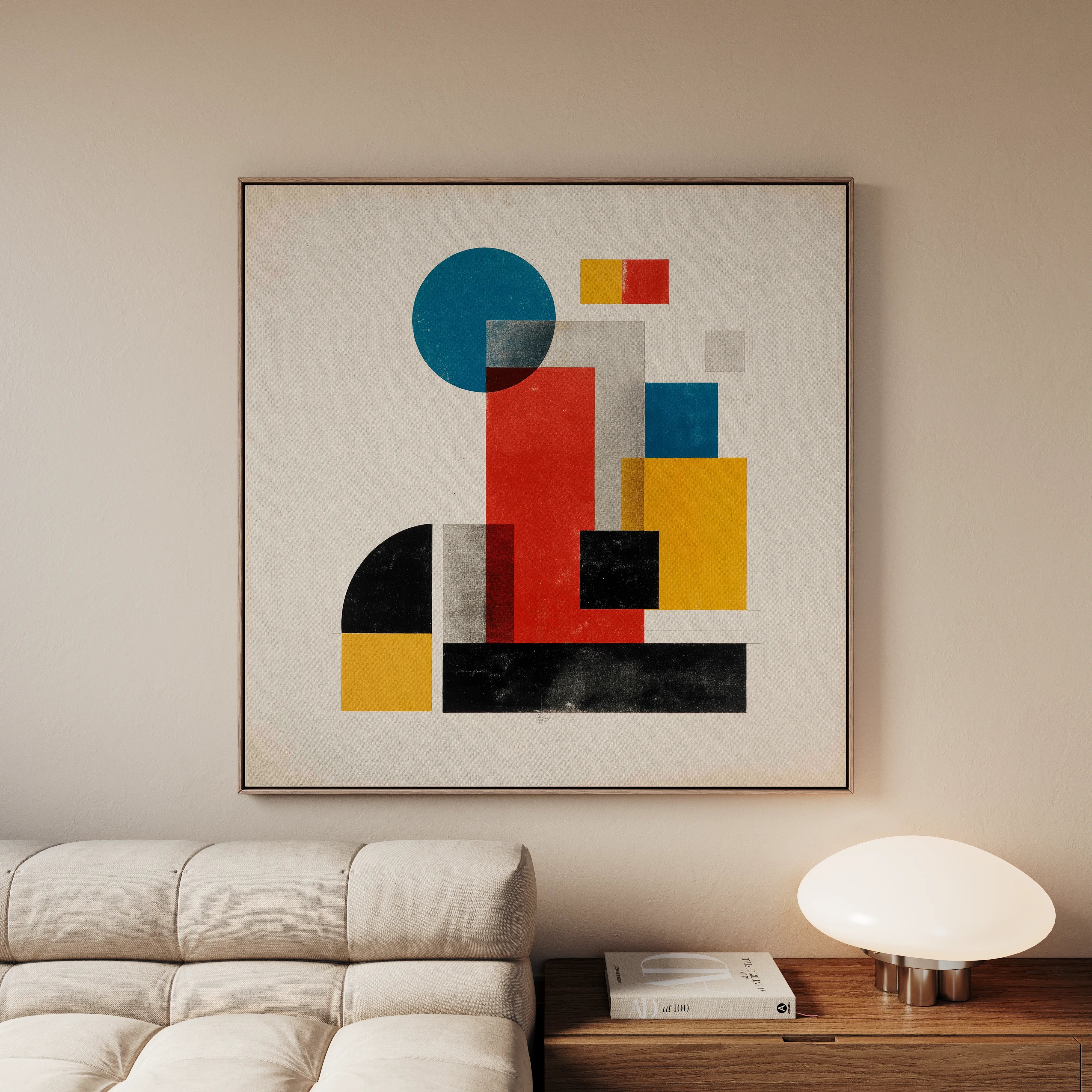 Abstract 1250 Canvas Art 16" x 16" / 40 x 40 cm / Black