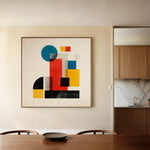Abstract 1250 Canvas Art 16" x 16" / 40 x 40 cm / Black