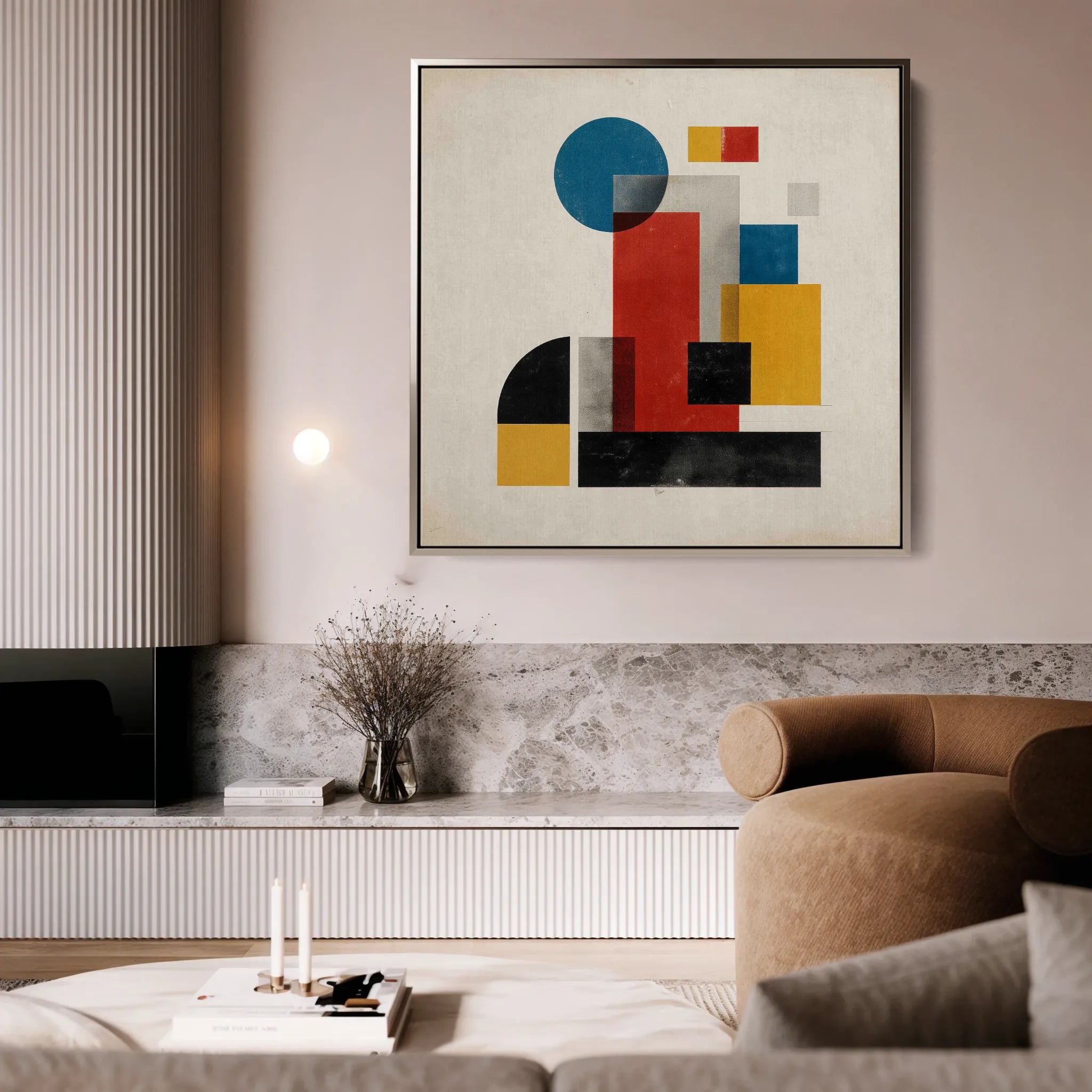 Abstract 1250 Canvas Art 16" x 16" / 40 x 40 cm / Black