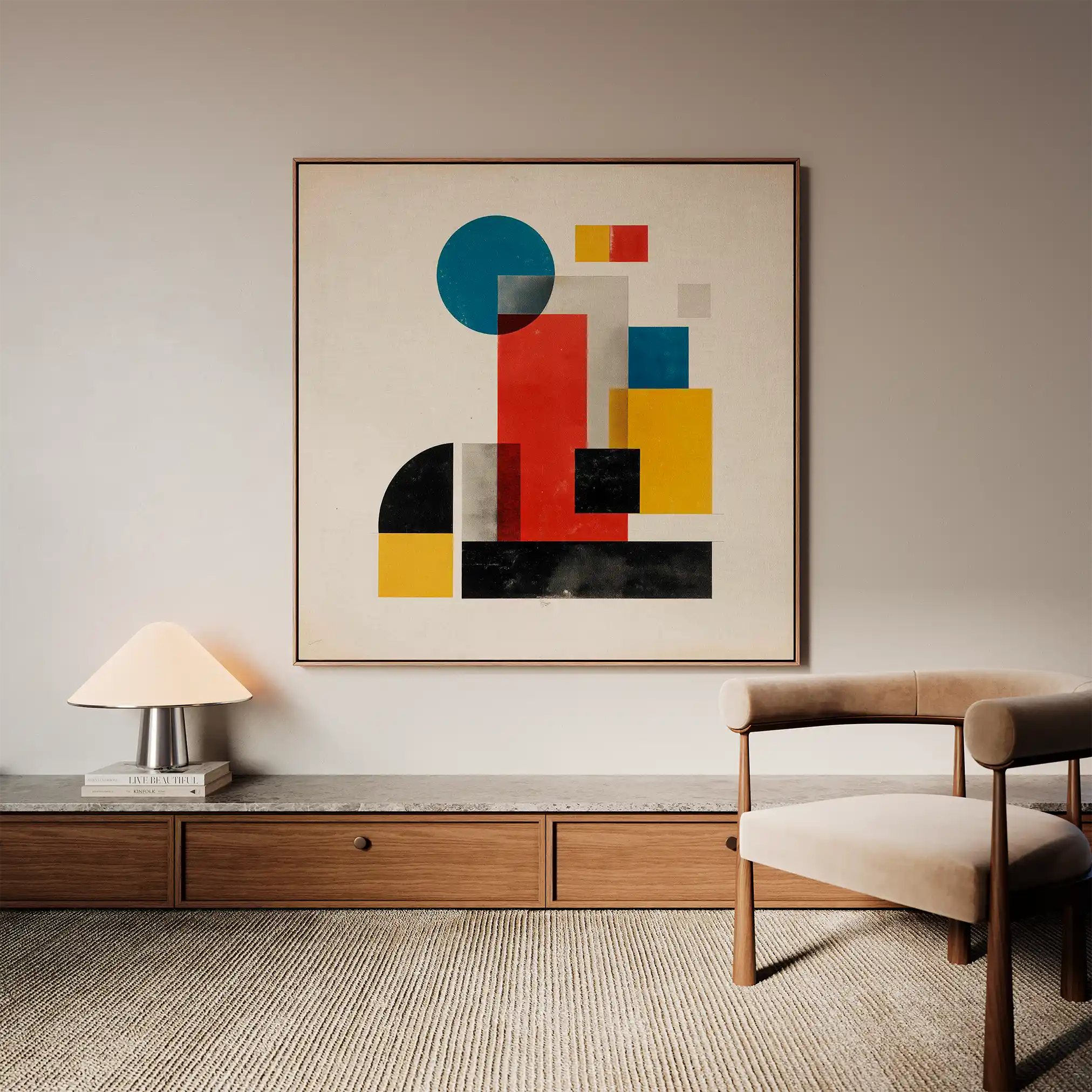 Abstract 1250 Canvas Art 60 x 60 cm / Black