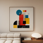 Abstract 1250 Canvas Art 60 x 60 cm / Black