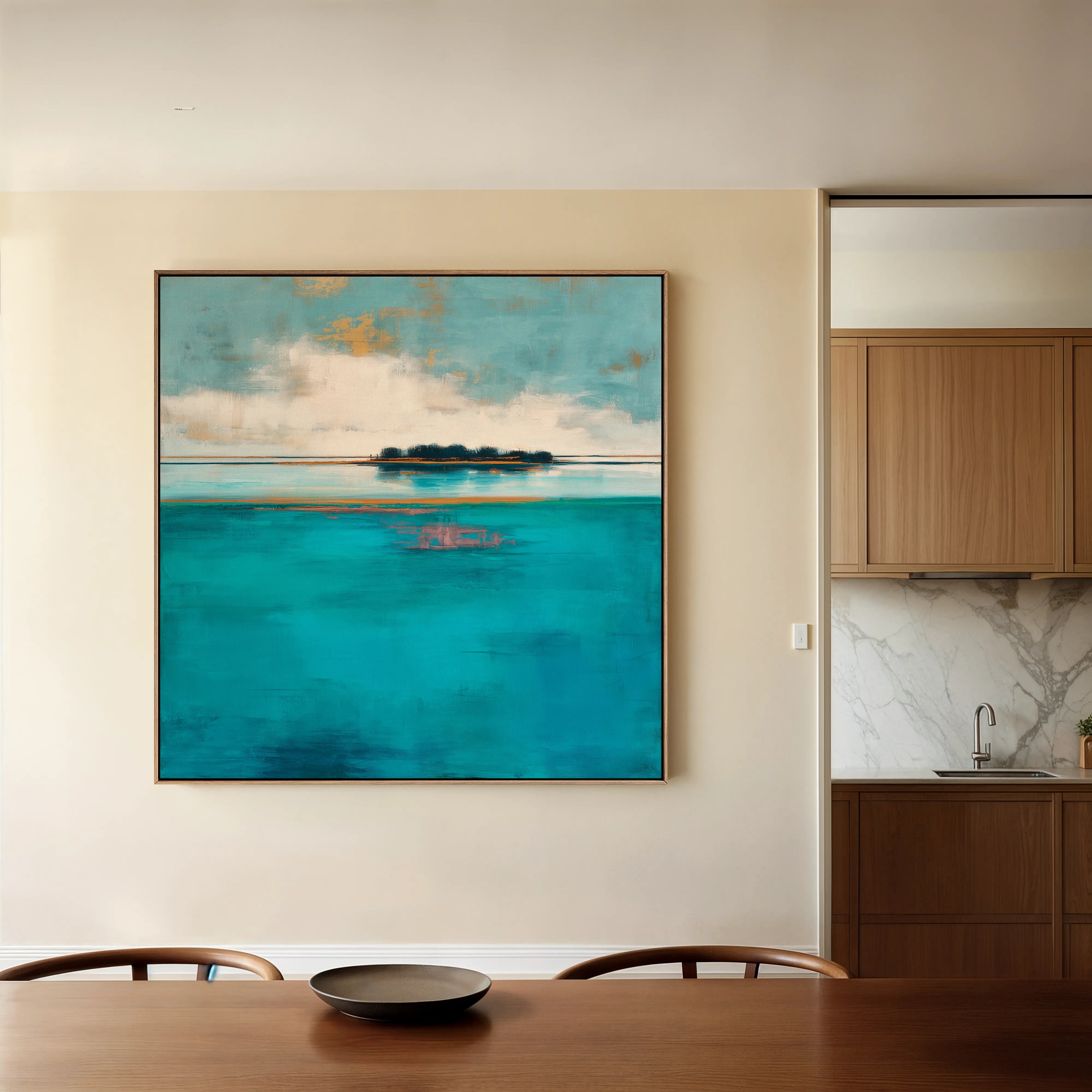 Abstract 1251 Canvas Art 16" x 16" / 40 x 40 cm / Black