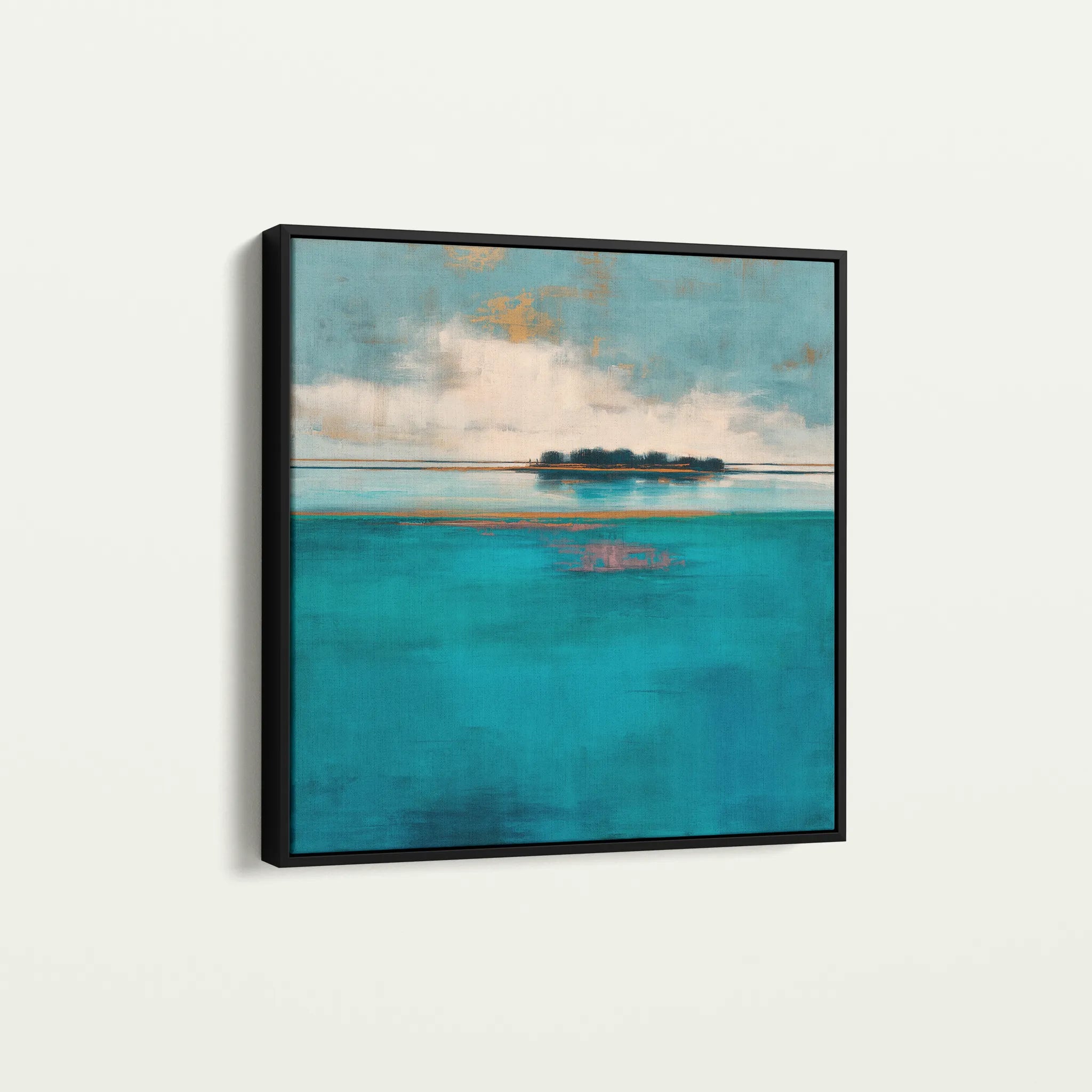 Abstract 1251 Canvas Art 16" x 16" / 40 x 40 cm / Black