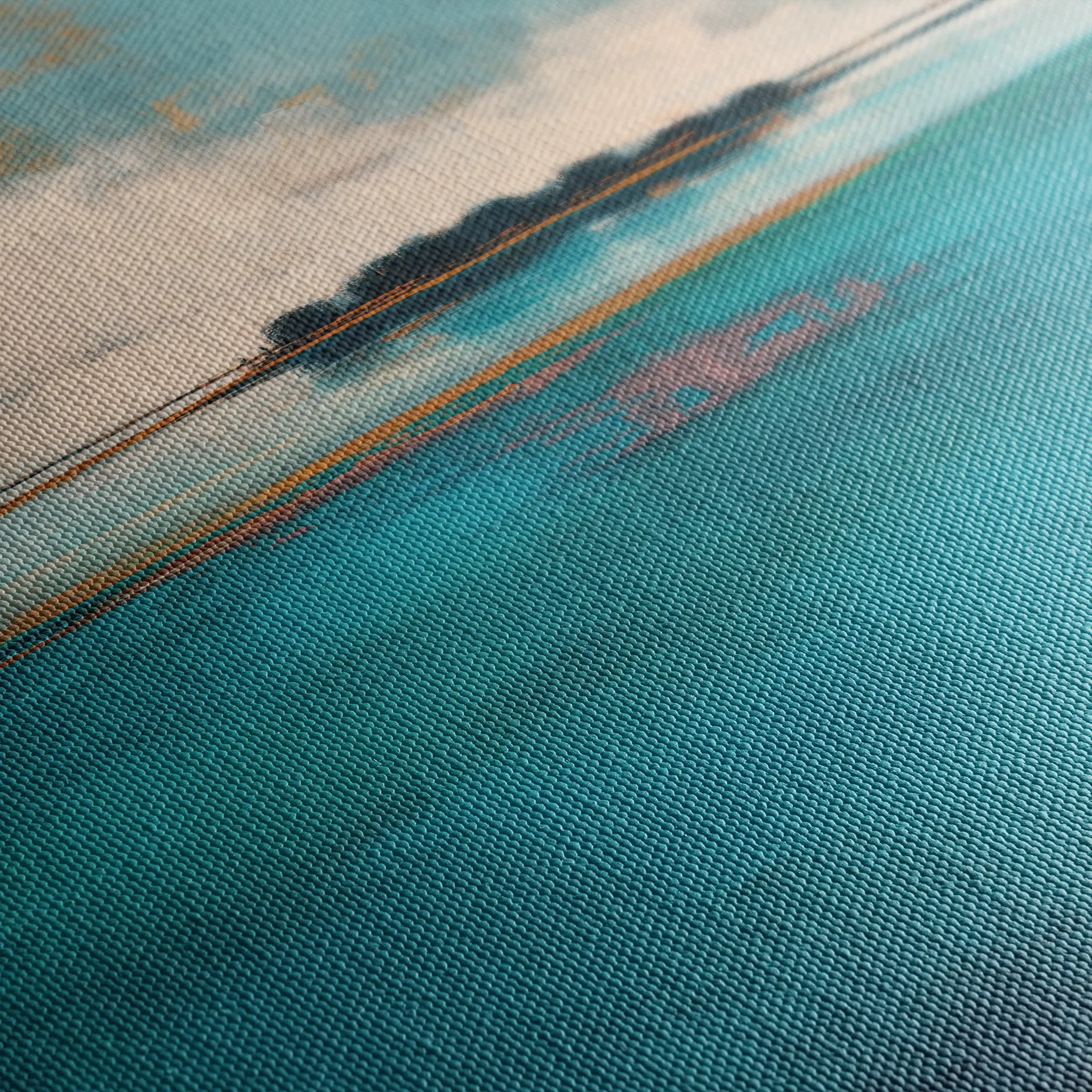 Abstract 1251 Canvas Art 16" x 16" / 40 x 40 cm / Black