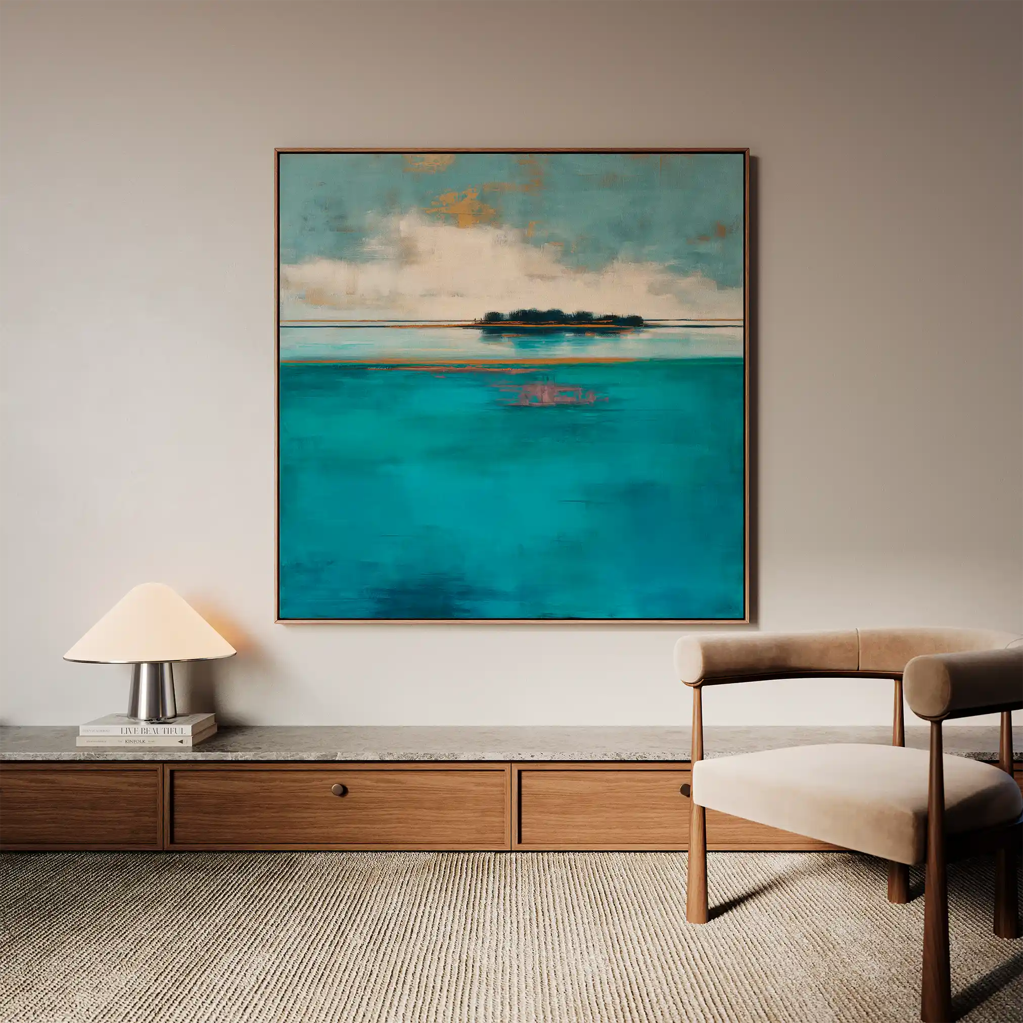 Abstract 1251 Canvas Art 60 x 60 cm / Black