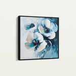 Floral 1251 Canvas Art 16" x 16" / 40 x 40 cm / Black