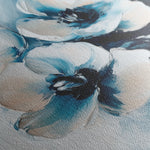 Floral 1251 Canvas Art 16" x 16" / 40 x 40 cm / Black