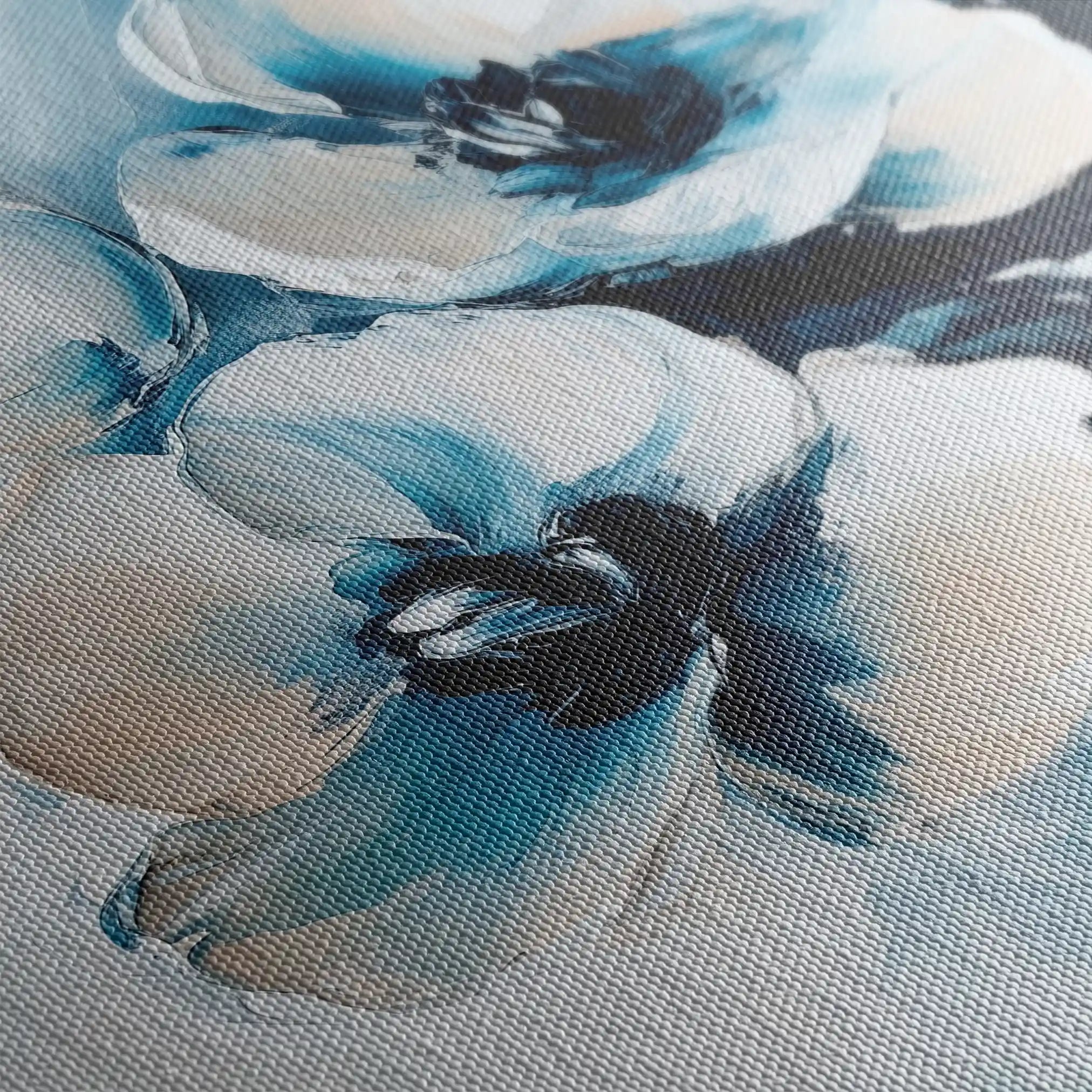Floral 1251 Canvas Art 60 x 60 cm / Black
