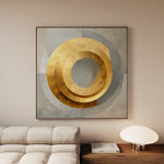 Abstract 1252 Canvas Art 16" x 16" / 40 x 40 cm / Black