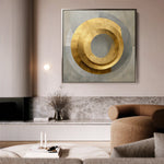 Abstract 1252 Canvas Art 16" x 16" / 40 x 40 cm / Black