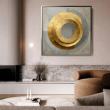 Abstract 1252 Canvas Art 16" x 16" / 40 x 40 cm / Black